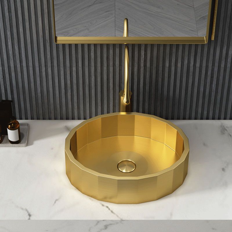 Modern Bathroom Sink Solid Color Metal Trough Bathroom Sink with Pop-Up Drain Clearhalo 'Bathroom Remodel & Bathroom Fixtures' 'Bathroom Sinks & Faucet Components' 'Bathroom Sinks' 'bathroom_sink' 'Home Improvement' 'home_improvement' 'home_improvement_bathroom_sink' 1200x1200_6fd56a05-46bf-40f4-add9-ba45ff2ce506