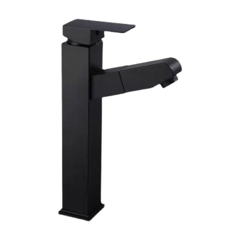 Lever Handle Faucet Contemporary Pull-out Faucet for Bathroom Clearhalo 'Bathroom Remodel & Bathroom Fixtures' 'Bathroom Sink Faucets' 'Bathroom Sinks & Faucet Components' 'bathroom_sink_faucets' 'Home Improvement' 'home_improvement' 'home_improvement_bathroom_sink_faucets' 1200x1200_6fea9ace-c182-4fcf-8f78-1de1cd409e50