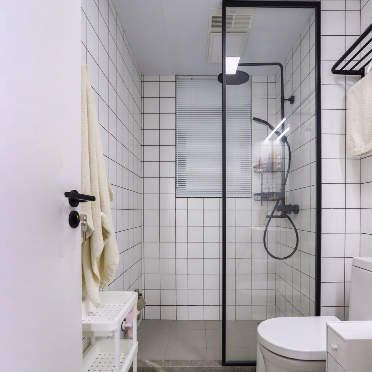 Tempered Glass Fixed Shower Screen with Extremely Narrow Stainless Steel Frame Clearhalo 'Bathroom Remodel & Bathroom Fixtures' 'Home Improvement' 'home_improvement' 'home_improvement_shower_tub_doors' 'Shower and Tub Doors' 'shower_tub_doors' 'Showers & Bathtubs' 1200x1200_6fedbe83-c00e-48e3-b83d-3a79a6c11978