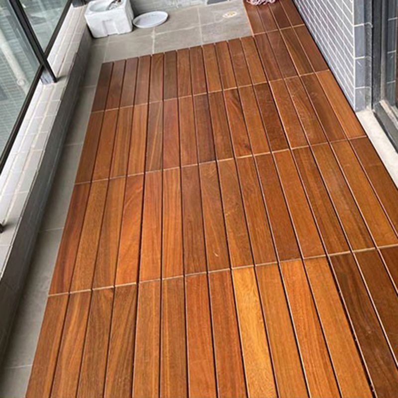Tradition Teak Floor Tile Water Resistant Click Lock Wooden Floor for Balcony Clearhalo 'Flooring 'Hardwood Flooring' 'hardwood_flooring' 'Home Improvement' 'home_improvement' 'home_improvement_hardwood_flooring' Walls and Ceiling' 1200x1200_7002587d-9309-431a-be39-4306048e7ebb