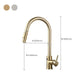 Kitchen Bar Faucet Swivel Spout Gooseneck Touch Sensor Faucet with Pull Down Sprayer Clearhalo 'Home Improvement' 'home_improvement' 'home_improvement_kitchen_faucets' 'Kitchen Faucets' 'Kitchen Remodel & Kitchen Fixtures' 'Kitchen Sinks & Faucet Components' 'kitchen_faucets' 1200x1200_70307755-cf53-4064-a47d-8f1fee96de77