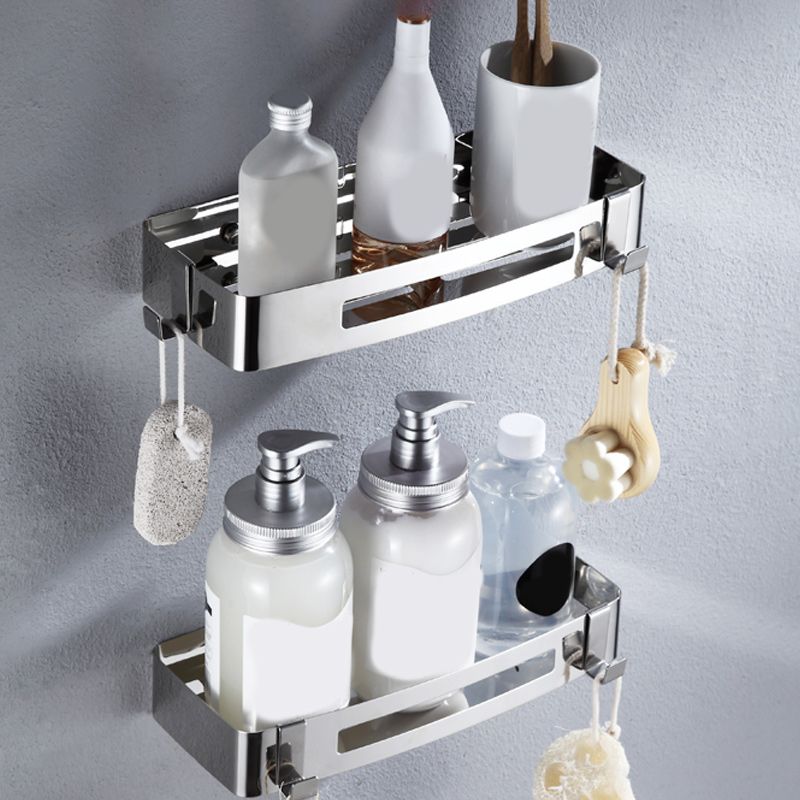 Modern Stainless Steel Bathroom Accessory Set Rectangular & Triangle Bath Shelf Clearhalo 'Bathroom Hardware Sets' 'Bathroom Hardware' 'Bathroom Remodel & Bathroom Fixtures' 'bathroom_hardware_sets' 'Home Improvement' 'home_improvement' 'home_improvement_bathroom_hardware_sets' 1200x1200_703bc773-6dc7-4fdf-91db-c077c6ef8903