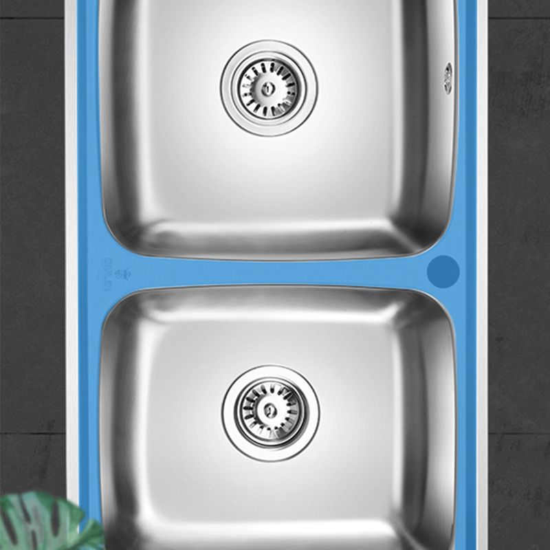 Classic Style Kitchen Sink Stainless Steel 1 Holes Kitchen Sink with Drain Strainer Kit Clearhalo 'Home Improvement' 'home_improvement' 'home_improvement_kitchen_sinks' 'Kitchen Remodel & Kitchen Fixtures' 'Kitchen Sinks & Faucet Components' 'Kitchen Sinks' 'kitchen_sinks' 1200x1200_704a59ff-1e14-4e94-b542-d32ffad4d231