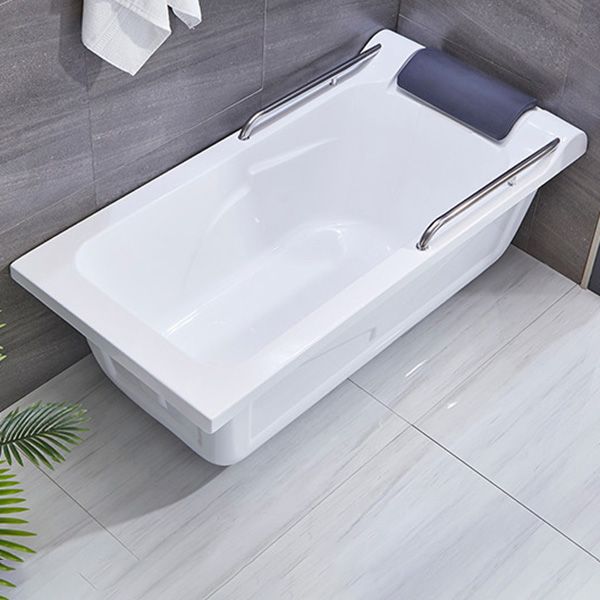 Modern Rectangular Soaking Bathtub Acrylic Stand Alone White Bath Clearhalo 'Bathroom Remodel & Bathroom Fixtures' 'Bathtubs' 'Home Improvement' 'home_improvement' 'home_improvement_bathtubs' 'Showers & Bathtubs' 1200x1200_704b105d-827f-4603-aa80-354a2c32aab8