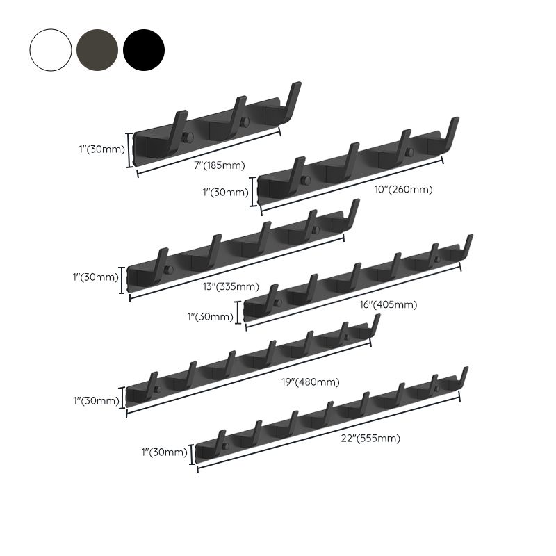 Matte Finish Modern Bathroom Hardware 2 - Piece Bath Hardware Set, Robe Hooks Clearhalo 'Bathroom Hardware Sets' 'Bathroom Hardware' 'Bathroom Remodel & Bathroom Fixtures' 'bathroom_hardware_sets' 'Home Improvement' 'home_improvement' 'home_improvement_bathroom_hardware_sets' 1200x1200_707eae28-267b-4e61-8996-e54531c9bd01