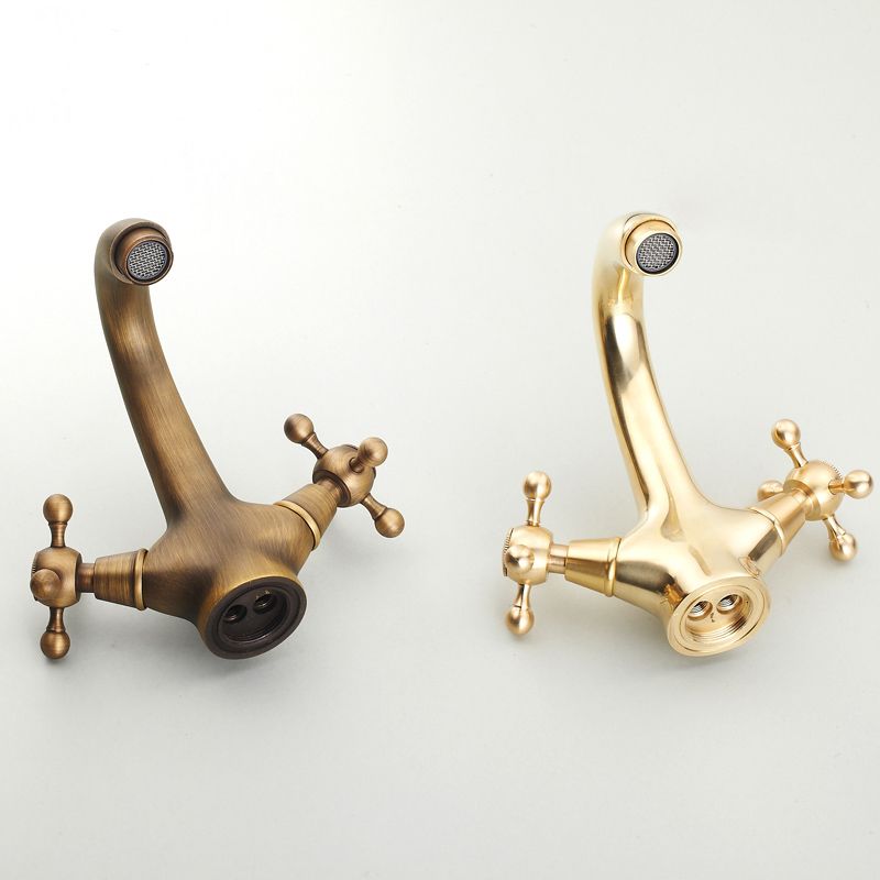 Vintage Wide Spread Bathroom Faucet Industrial Cross Handles Lavatory Faucet Clearhalo 'Bathroom Remodel & Bathroom Fixtures' 'Bathroom Sink Faucets' 'Bathroom Sinks & Faucet Components' 'bathroom_sink_faucets' 'Home Improvement' 'home_improvement' 'home_improvement_bathroom_sink_faucets' 1200x1200_70ac9b46-cfdf-48e8-b38b-ac6720200246