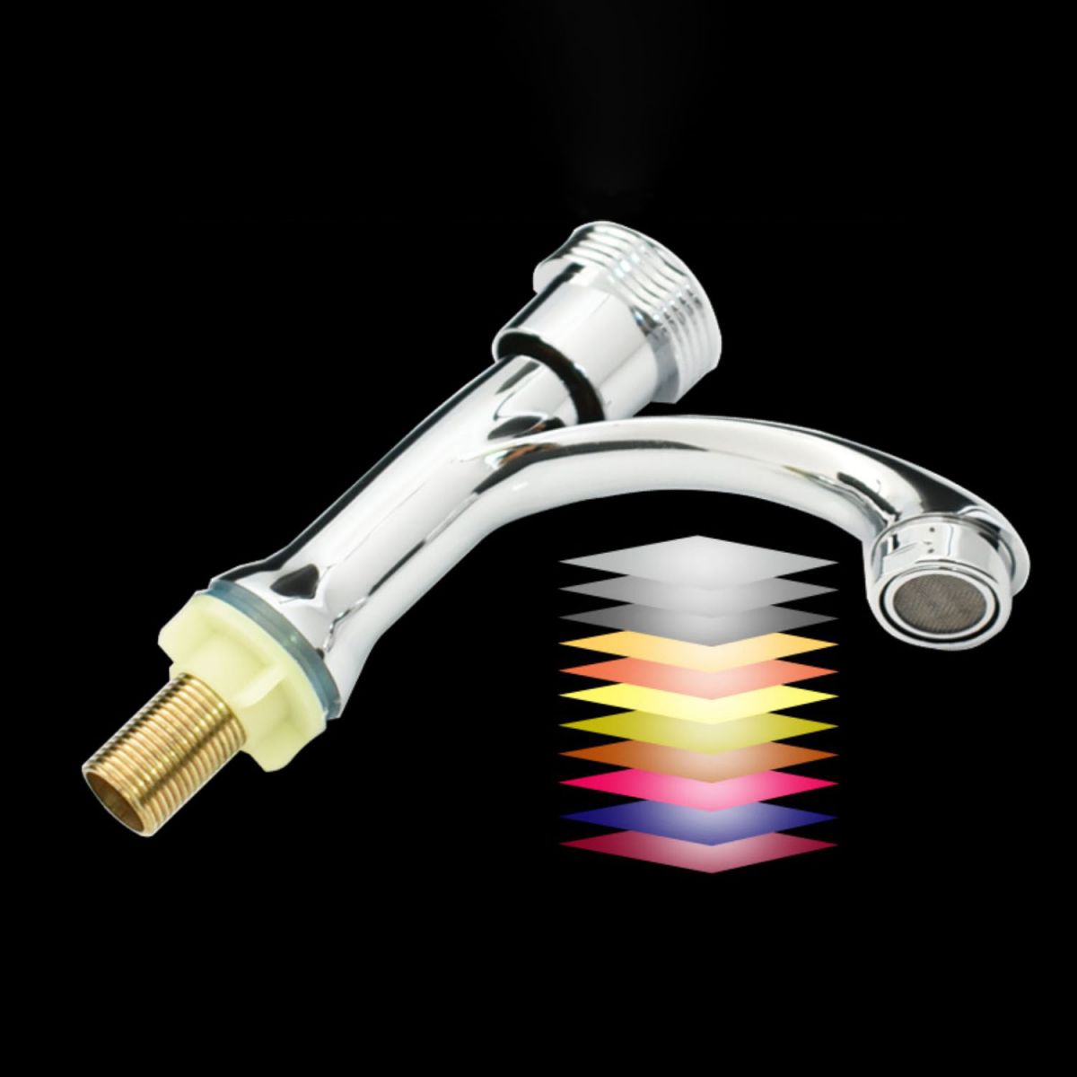 Modern Bathroom Faucet Chrome Knob Handle with Water Hose Vessel Sink Faucet Clearhalo 'Bathroom Remodel & Bathroom Fixtures' 'Bathroom Sink Faucets' 'Bathroom Sinks & Faucet Components' 'bathroom_sink_faucets' 'Home Improvement' 'home_improvement' 'home_improvement_bathroom_sink_faucets' 1200x1200_70b0159d-0d9e-43e1-9914-37a6e4515c89