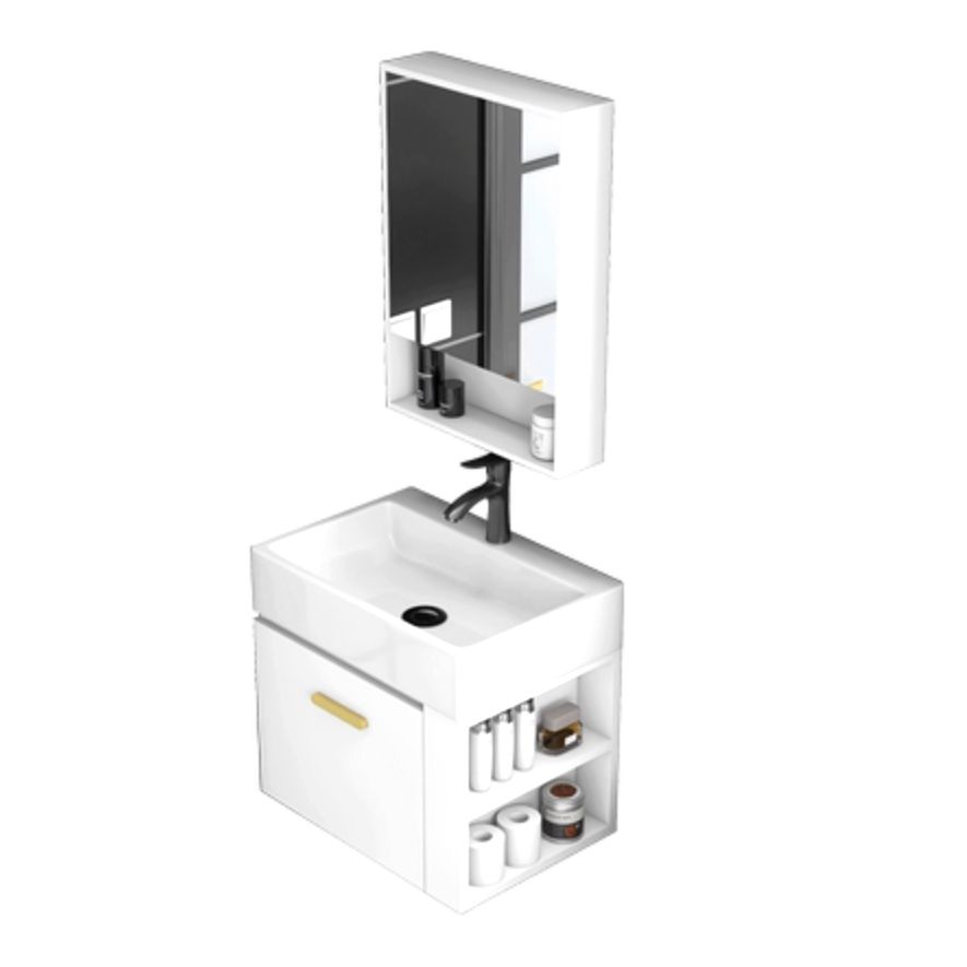 Modern White Ceramic Top Vanity Single-Sink Rectangular Wall Mount Vanity Clearhalo 'Bathroom Remodel & Bathroom Fixtures' 'Bathroom Vanities' 'bathroom_vanities' 'Home Improvement' 'home_improvement' 'home_improvement_bathroom_vanities' 1200x1200_70c2f370-a73c-4e5f-85ca-939dffbd1810