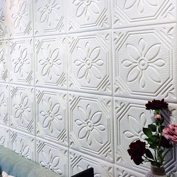 Modern Wall Panel Floral 3D Print Peel and Stick Waterproof Wall Panels Clearhalo 'Flooring 'Home Improvement' 'home_improvement' 'home_improvement_wall_paneling' 'Wall Paneling' 'wall_paneling' 'Walls & Ceilings' Walls and Ceiling' 1200x1200_70c648c3-7f0a-4172-872b-cabb3a50a44f
