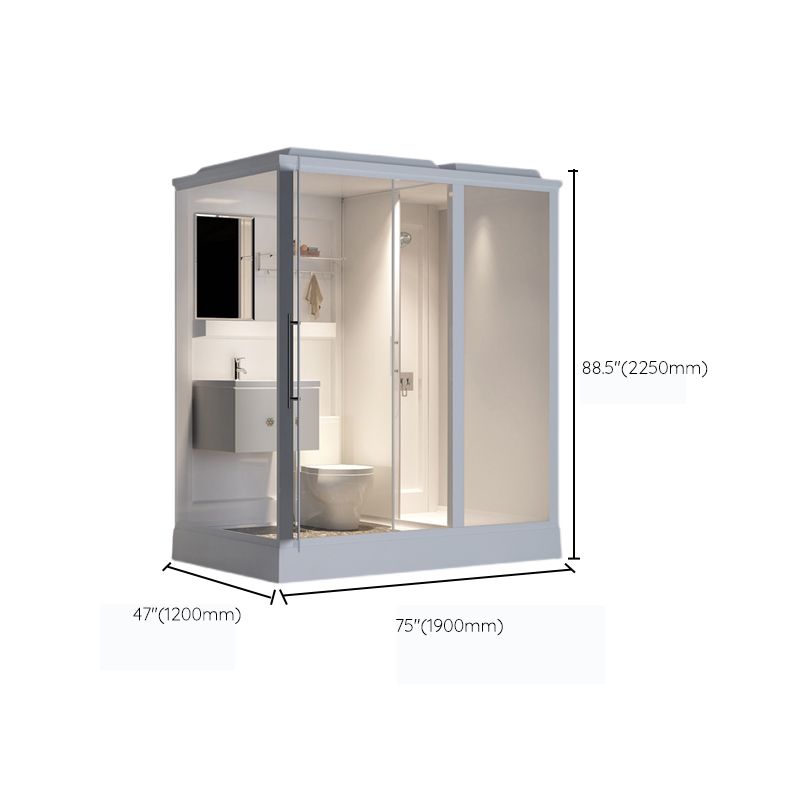 Modern Framed Shower Stall Clear Tempered Shower Stall for Bathroom Clearhalo 'Bathroom Remodel & Bathroom Fixtures' 'Home Improvement' 'home_improvement' 'home_improvement_shower_stalls_enclosures' 'Shower Stalls & Enclosures' 'shower_stalls_enclosures' 'Showers & Bathtubs' 1200x1200_70c65be2-99bb-44f4-a978-51bd6bed3dc2