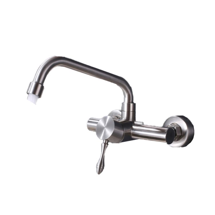 Contemporary 2 Hole Pot Filler No Sensor Single Level Pot Filler in Silver Clearhalo 'Home Improvement' 'home_improvement' 'home_improvement_kitchen_faucets' 'Kitchen Faucets' 'Kitchen Remodel & Kitchen Fixtures' 'Kitchen Sinks & Faucet Components' 'kitchen_faucets' 1200x1200_70e0a750-397d-48c3-8e16-dd11ebf4b021