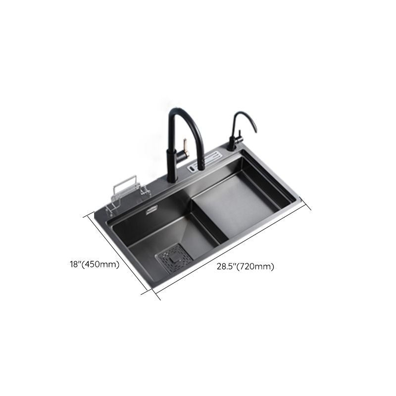 Stainless Steel Rectangle Sink 2 Holes Drop-In Kitchen Sink with Drain Assembly Clearhalo 'Home Improvement' 'home_improvement' 'home_improvement_kitchen_sinks' 'Kitchen Remodel & Kitchen Fixtures' 'Kitchen Sinks & Faucet Components' 'Kitchen Sinks' 'kitchen_sinks' 1200x1200_70e5ef80-63c0-43ec-acc3-953e0bfd865b