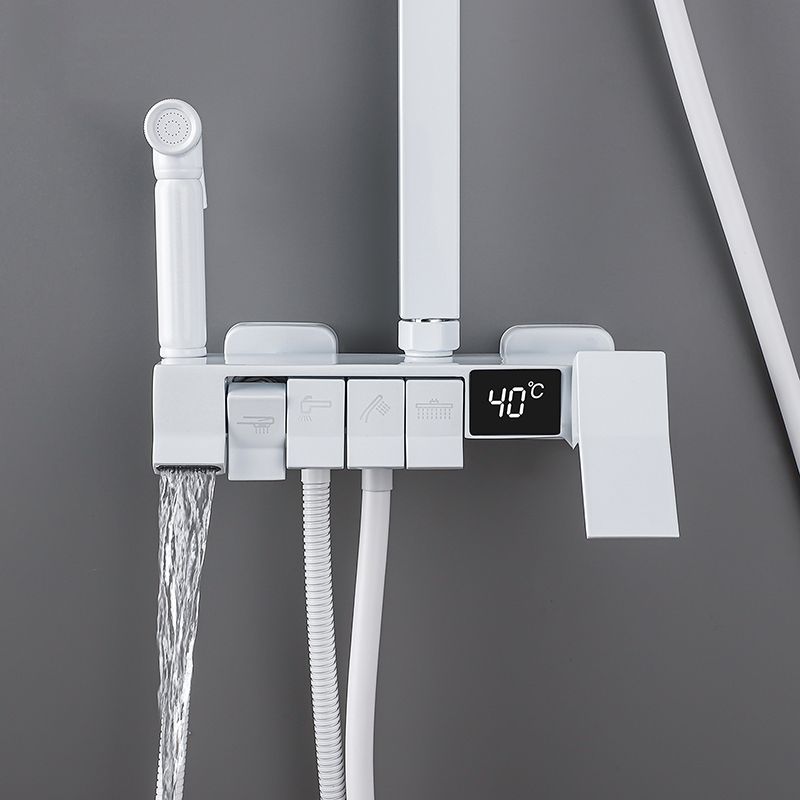 Modern Pressure Balanced Diverter Valve Shower Faucet Adjustable Shower System Clearhalo 'Bathroom Remodel & Bathroom Fixtures' 'Home Improvement' 'home_improvement' 'home_improvement_shower_faucets' 'Shower Faucets & Systems' 'shower_faucets' 'Showers & Bathtubs Plumbing' 'Showers & Bathtubs' 1200x1200_70e666c2-a02b-4d63-b574-8fdff496465e