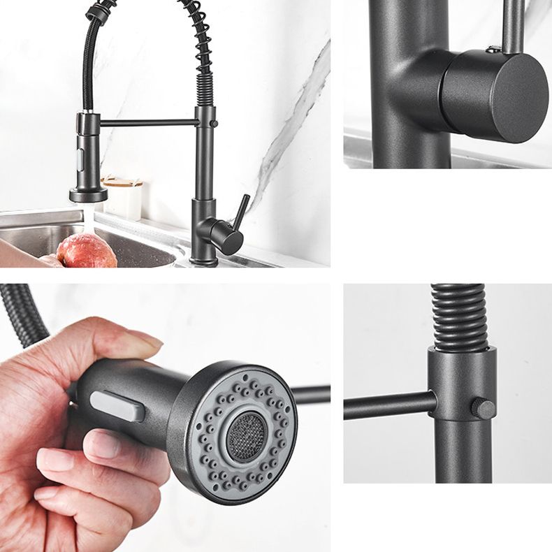 Contemporary Kitchen Faucet Copper Single Handle High Arc Spring Spout Kitchen Faucet Clearhalo 'Home Improvement' 'home_improvement' 'home_improvement_kitchen_faucets' 'Kitchen Faucets' 'Kitchen Remodel & Kitchen Fixtures' 'Kitchen Sinks & Faucet Components' 'kitchen_faucets' 1200x1200_70f6b8c7-ad10-4b23-bef5-72ede152cd1d