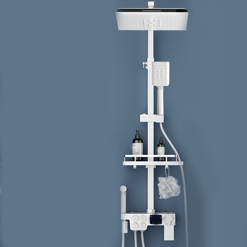 Shower Set Wall Mounted Lever Handle Shower Hose Handshower Square Shower Set Clearhalo 'Bathroom Remodel & Bathroom Fixtures' 'Home Improvement' 'home_improvement' 'home_improvement_shower_faucets' 'Shower Faucets & Systems' 'shower_faucets' 'Showers & Bathtubs Plumbing' 'Showers & Bathtubs' 1200x1200_70ffab05-6969-4fc3-962b-352716dd274a