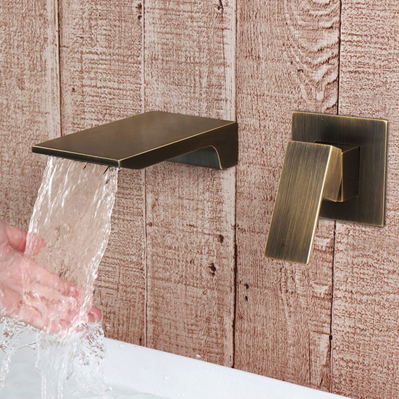 Modern Wall Mounted Bathroom Faucet Copper Single Handle Low Arc Vessel Faucet Clearhalo 'Bathroom Remodel & Bathroom Fixtures' 'Bathroom Sink Faucets' 'Bathroom Sinks & Faucet Components' 'bathroom_sink_faucets' 'Home Improvement' 'home_improvement' 'home_improvement_bathroom_sink_faucets' 1200x1200_71032d46-aab3-42fa-8e93-4a3b01b1bc9c
