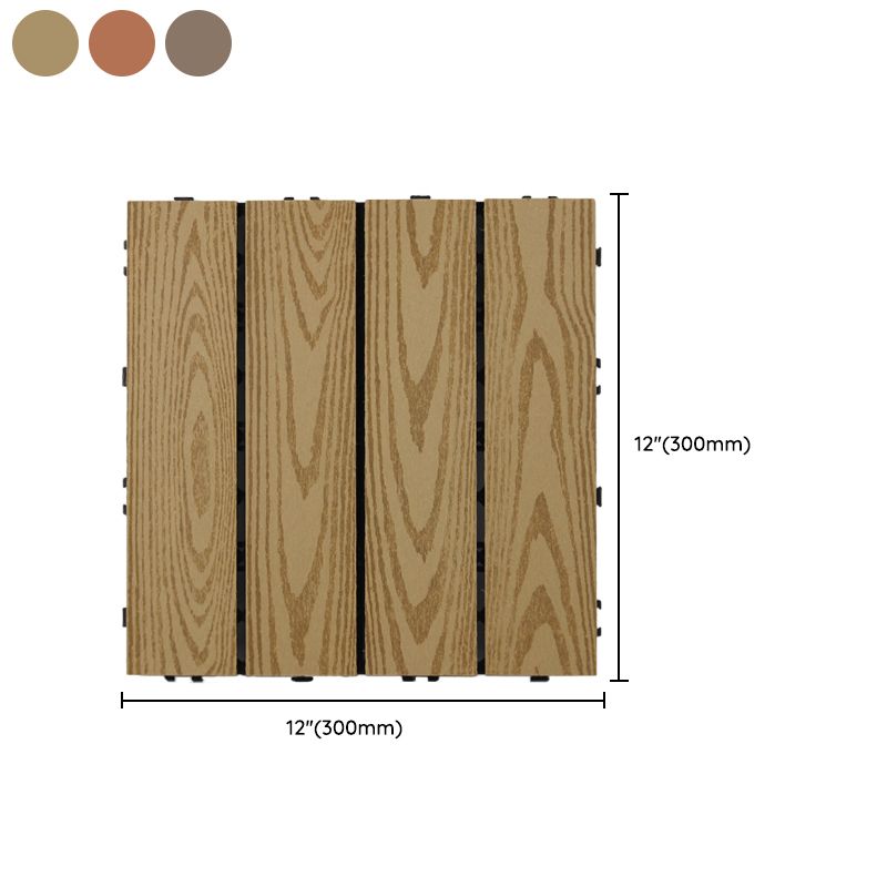 Square Snapping Patio Flooring Tiles Striped Pattern Tile Set Floor Board Clearhalo 'Home Improvement' 'home_improvement' 'home_improvement_outdoor_deck_tiles_planks' 'Outdoor Deck Tiles & Planks' 'Outdoor Flooring & Tile' 'Outdoor Remodel' 'outdoor_deck_tiles_planks' 1200x1200_710fd608-e524-4c0d-bfd9-7d23b7c71222