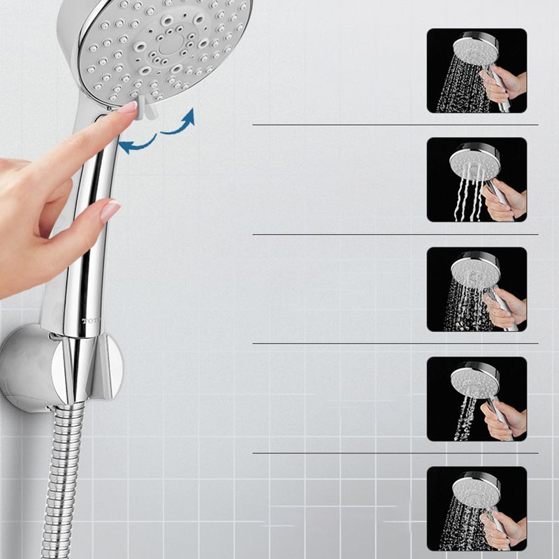 Contemporary Shower Head Round Handheld Shower Head in Bathroom Clearhalo 'Bathroom Remodel & Bathroom Fixtures' 'Home Improvement' 'home_improvement' 'home_improvement_shower_heads' 'Shower Heads' 'shower_heads' 'Showers & Bathtubs Plumbing' 'Showers & Bathtubs' 1200x1200_7113832d-b56b-4822-ab4a-617cda1230c3