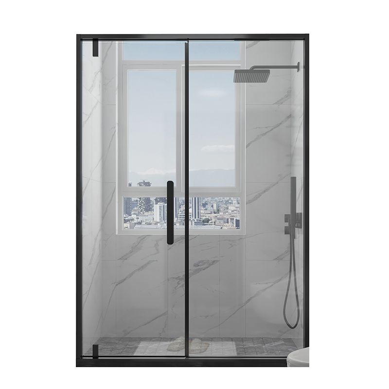 Narrow Bezel Transparent Shower Door Tempered Glass Shower Bath Door Clearhalo 'Bathroom Remodel & Bathroom Fixtures' 'Home Improvement' 'home_improvement' 'home_improvement_shower_tub_doors' 'Shower and Tub Doors' 'shower_tub_doors' 'Showers & Bathtubs' 1200x1200_7114e64a-beca-4684-991a-24b062c3b333