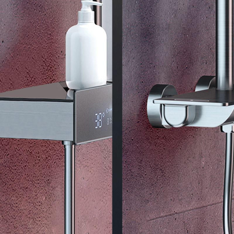 Modern Shower Trim Handheld Shower Head Wall Mounted Rain Shower Head Shower Trim Clearhalo 'Bathroom Remodel & Bathroom Fixtures' 'Home Improvement' 'home_improvement' 'home_improvement_shower_faucets' 'Shower Faucets & Systems' 'shower_faucets' 'Showers & Bathtubs Plumbing' 'Showers & Bathtubs' 1200x1200_7128536d-ac6f-453c-a1f8-eb018e69157f