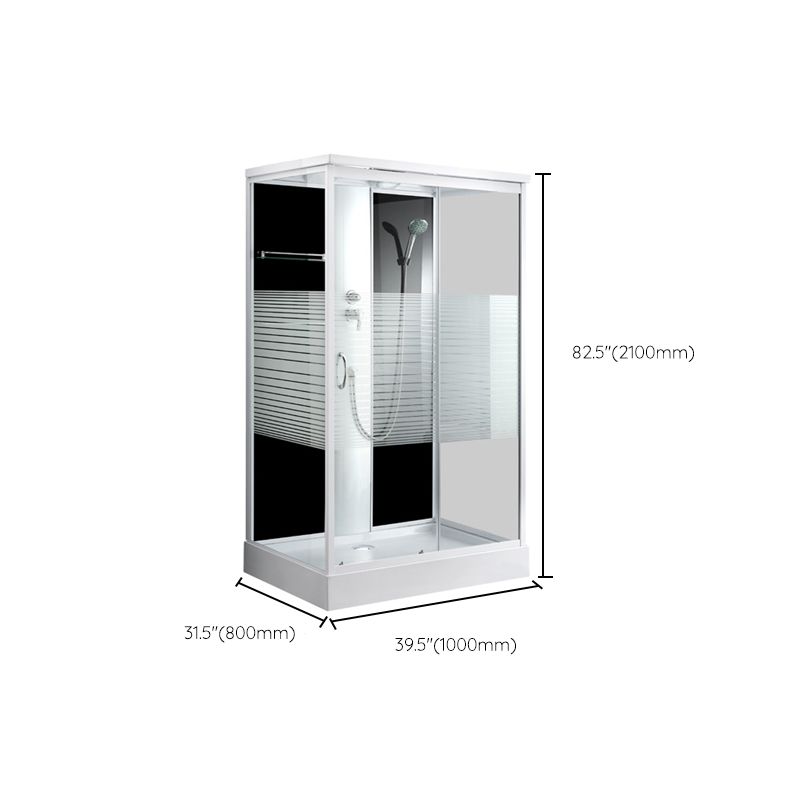 Modern Rectangle Shower Stall Tempered Framed Shower Stall for Bathroom Clearhalo 'Bathroom Remodel & Bathroom Fixtures' 'Home Improvement' 'home_improvement' 'home_improvement_shower_stalls_enclosures' 'Shower Stalls & Enclosures' 'shower_stalls_enclosures' 'Showers & Bathtubs' 1200x1200_71430862-7b7b-4a33-8099-e6cb792b1488