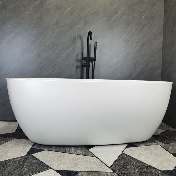 Acrylic Freestanding Soaking Bathtub Antique Finish Oval Modern Bath Tub Clearhalo 'Bathroom Remodel & Bathroom Fixtures' 'Bathtubs' 'Home Improvement' 'home_improvement' 'home_improvement_bathtubs' 'Showers & Bathtubs' 1200x1200_7155c6f9-64c7-409d-b5a8-dc1a4c803696