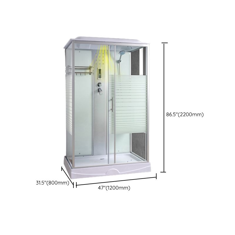 Rectangle Shower Stall Tempered Glass Shower Stall with Towel Bar Clearhalo 'Bathroom Remodel & Bathroom Fixtures' 'Home Improvement' 'home_improvement' 'home_improvement_shower_stalls_enclosures' 'Shower Stalls & Enclosures' 'shower_stalls_enclosures' 'Showers & Bathtubs' 1200x1200_715c1868-b2f3-4376-9671-892cf456a7b4