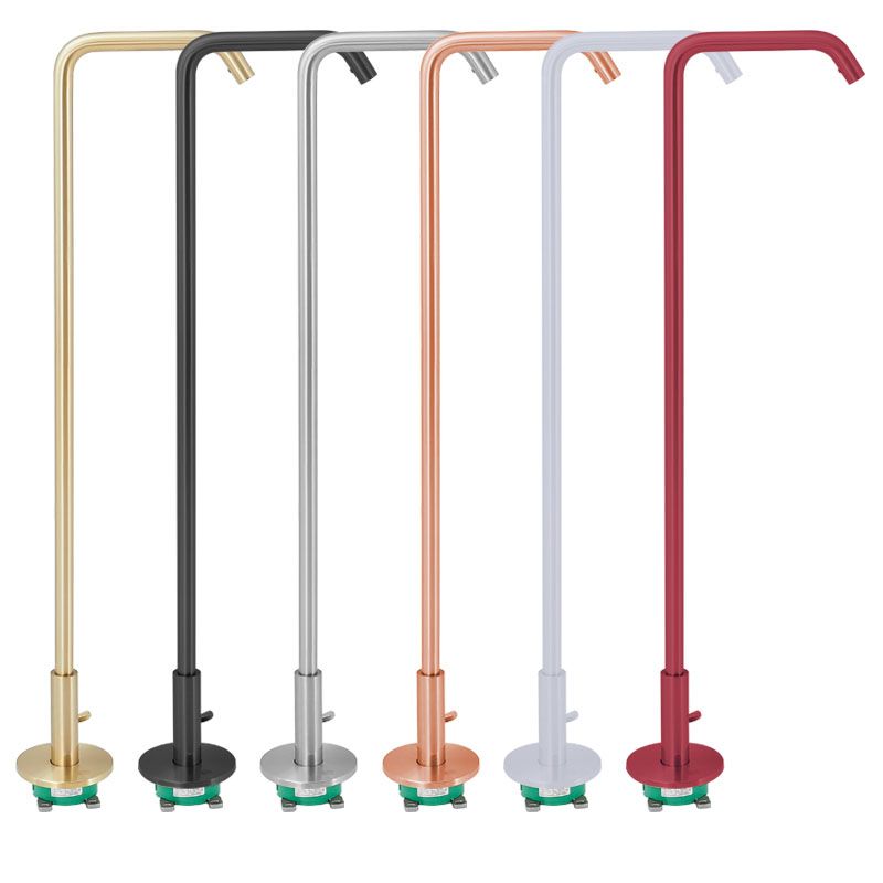 Tub Filler High Arc Handshower Lever Handle Copper Freestanding Tub Filler Clearhalo 'Bathroom Remodel & Bathroom Fixtures' 'Bathtub Faucets' 'bathtub_faucets' 'Home Improvement' 'home_improvement' 'home_improvement_bathtub_faucets' 1200x1200_7187f308-aa95-4a80-bdb3-f39c07cc8817