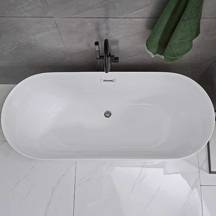 Antique Finish Stand Alone Bathtub Modern Oval Soaking Bath Tub Clearhalo 'Bathroom Remodel & Bathroom Fixtures' 'Bathtubs' 'Home Improvement' 'home_improvement' 'home_improvement_bathtubs' 'Showers & Bathtubs' 1200x1200_719931bf-fb68-44a1-b9b4-51dd63c0a263