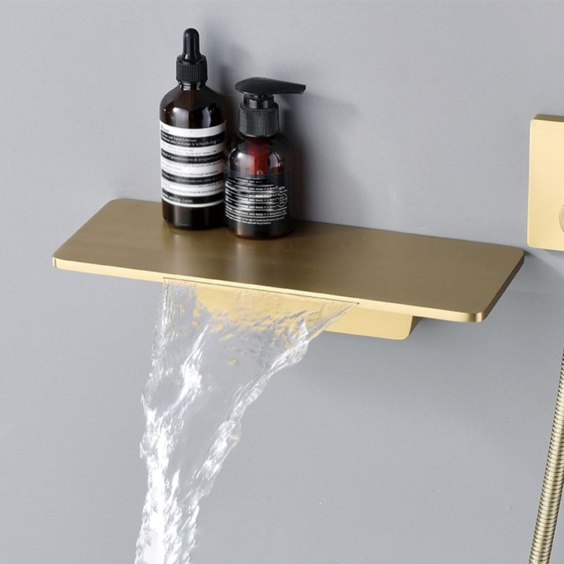 Modern Shower System Brass Temperature Control Fixed Shower Head Shower Combo Clearhalo 'Bathroom Remodel & Bathroom Fixtures' 'Home Improvement' 'home_improvement' 'home_improvement_shower_faucets' 'Shower Faucets & Systems' 'shower_faucets' 'Showers & Bathtubs Plumbing' 'Showers & Bathtubs' 1200x1200_71ade97d-287f-4da3-8c69-f56bf23124e1