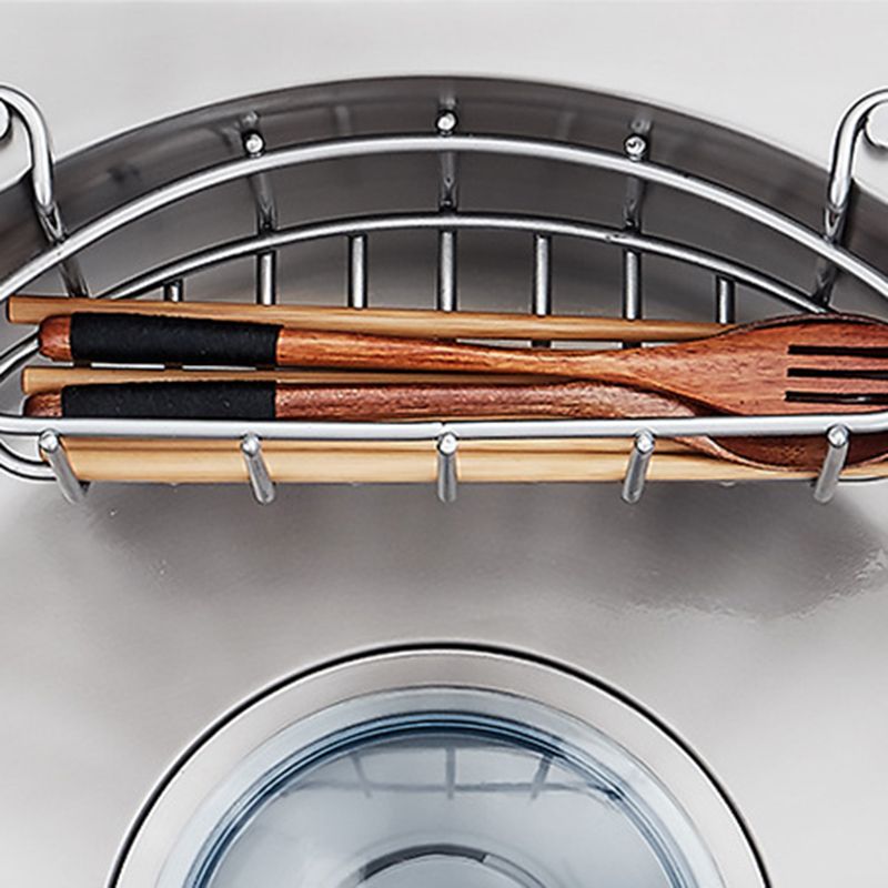 Stainless Steel 31" X 19" Kitchen Sink Single Bowl Drop-in Sink in Chrome and Black Clearhalo 'Home Improvement' 'home_improvement' 'home_improvement_kitchen_sinks' 'Kitchen Remodel & Kitchen Fixtures' 'Kitchen Sinks & Faucet Components' 'Kitchen Sinks' 'kitchen_sinks' 1200x1200_71c547b0-103e-4c0d-93e7-d1aed0173b91