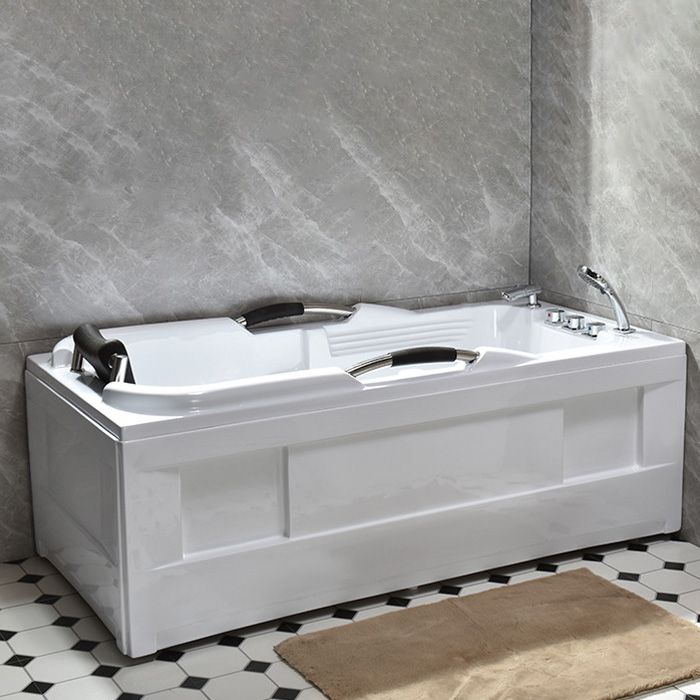 Stand Alone Acrylic Bathtub Rectangular Modern Soaking White Bath Clearhalo 'Bathroom Remodel & Bathroom Fixtures' 'Bathtubs' 'Home Improvement' 'home_improvement' 'home_improvement_bathtubs' 'Showers & Bathtubs' 1200x1200_71cfc890-1ace-4380-ab74-22ae40dff0f7