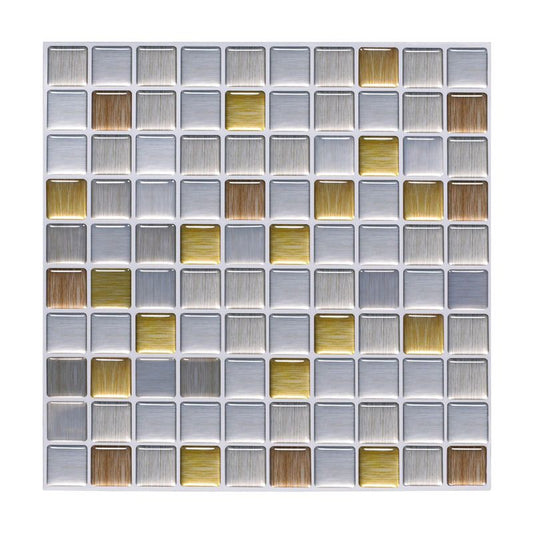 Peel and Stick Tile Mosaic Stain Resistant Square Peel and Stick Tile for Kitchen Clearhalo 'Flooring 'Home Improvement' 'home_improvement' 'home_improvement_peel_stick_blacksplash' 'Peel & Stick Backsplash Tile' 'peel_stick_blacksplash' 'Walls & Ceilings' Walls and Ceiling' 1200x1200_71d3ad70-cd2c-4d4f-9cea-b6f3033bd627