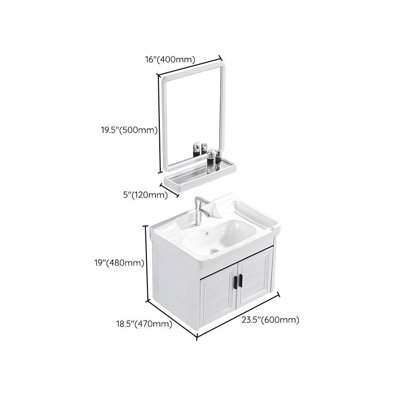 Wall Mount Modern White Bathroom Sink Vanity with Doors Sink Clearhalo 'Bathroom Remodel & Bathroom Fixtures' 'Bathroom Vanities' 'bathroom_vanities' 'Home Improvement' 'home_improvement' 'home_improvement_bathroom_vanities' 1200x1200_71fe374b-676d-42b0-9c52-84e4938cf74c
