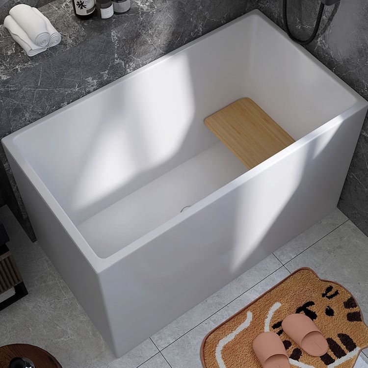 Back to Wall Antique Finish Soaking Bathtub Rectangular Modern Tub Clearhalo 'Bathroom Remodel & Bathroom Fixtures' 'Bathtubs' 'Home Improvement' 'home_improvement' 'home_improvement_bathtubs' 'Showers & Bathtubs' 1200x1200_7202598b-943a-402a-a1d4-5680ef68db65