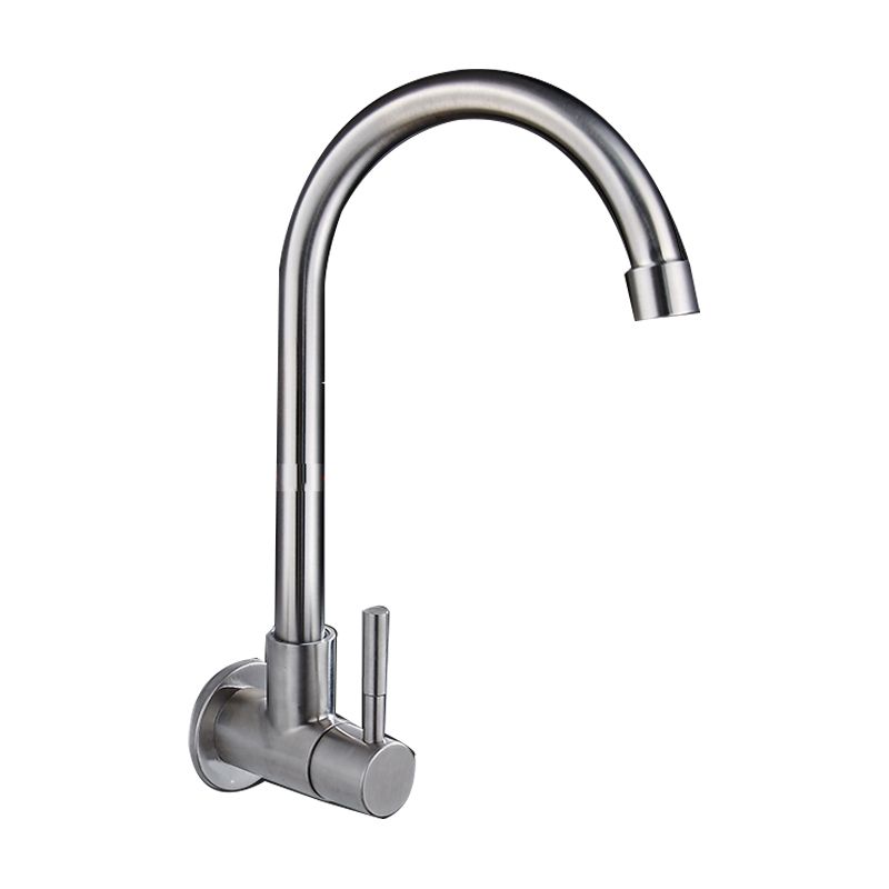 Contemporary Style Bar Faucet Metal Wall-mounted Kitchen Faucet Clearhalo 'Home Improvement' 'home_improvement' 'home_improvement_kitchen_faucets' 'Kitchen Faucets' 'Kitchen Remodel & Kitchen Fixtures' 'Kitchen Sinks & Faucet Components' 'kitchen_faucets' 1200x1200_72081588-5657-4adb-b8d5-5ebf92ebc3d4
