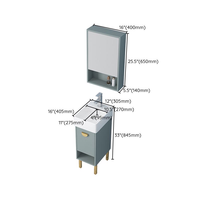Rectangular Freestanding Bathroom Vanity Glam Green Single-Sink Vanity Set Clearhalo 'Bathroom Remodel & Bathroom Fixtures' 'Bathroom Vanities' 'bathroom_vanities' 'Home Improvement' 'home_improvement' 'home_improvement_bathroom_vanities' 1200x1200_72095aad-c8a5-4326-a979-e59229e88e61