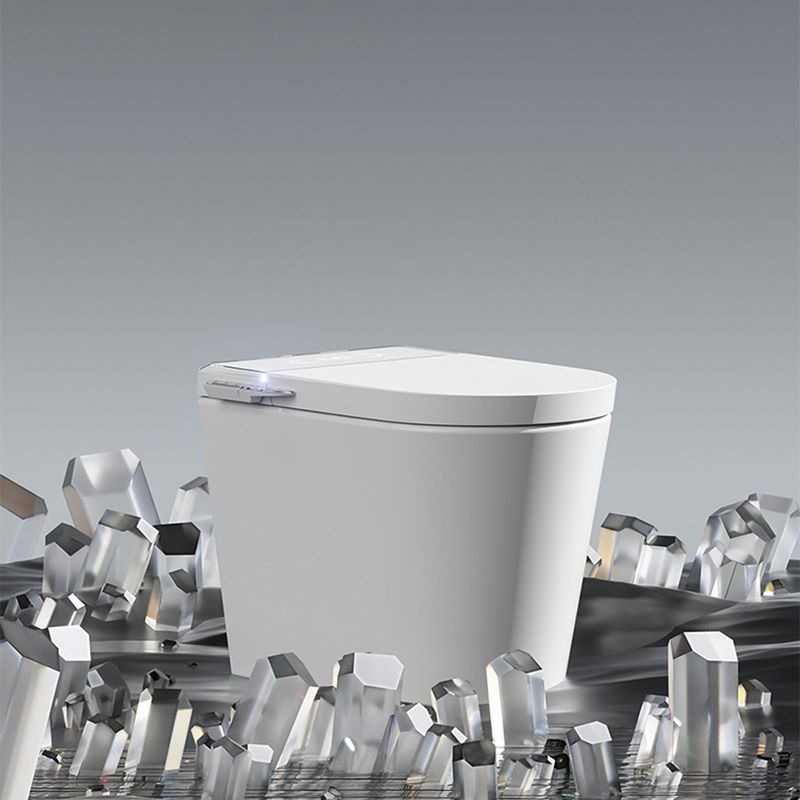 Elongated One-Piece Smart Toilet Bidet with Remote Control - 22.8" D Clearhalo 'Bathroom Remodel & Bathroom Fixtures' 'Bidets' 'Home Improvement' 'home_improvement' 'home_improvement_bidets' 'Toilets & Bidets' 1200x1200_722187db-6661-41d3-9218-b66b7a21b177