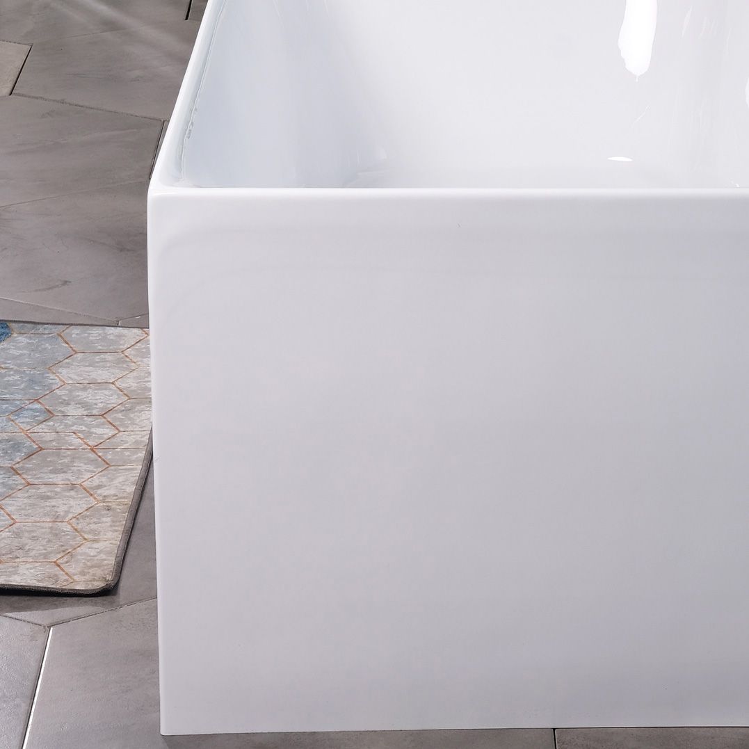 Antique Finish Bathtub Modern Rectangular Back to Wall Soaking Bath Tub Clearhalo 'Bathroom Remodel & Bathroom Fixtures' 'Bathtubs' 'Home Improvement' 'home_improvement' 'home_improvement_bathtubs' 'Showers & Bathtubs' 1200x1200_7239fd8e-5fe3-4a93-bee5-c21a3549e58a