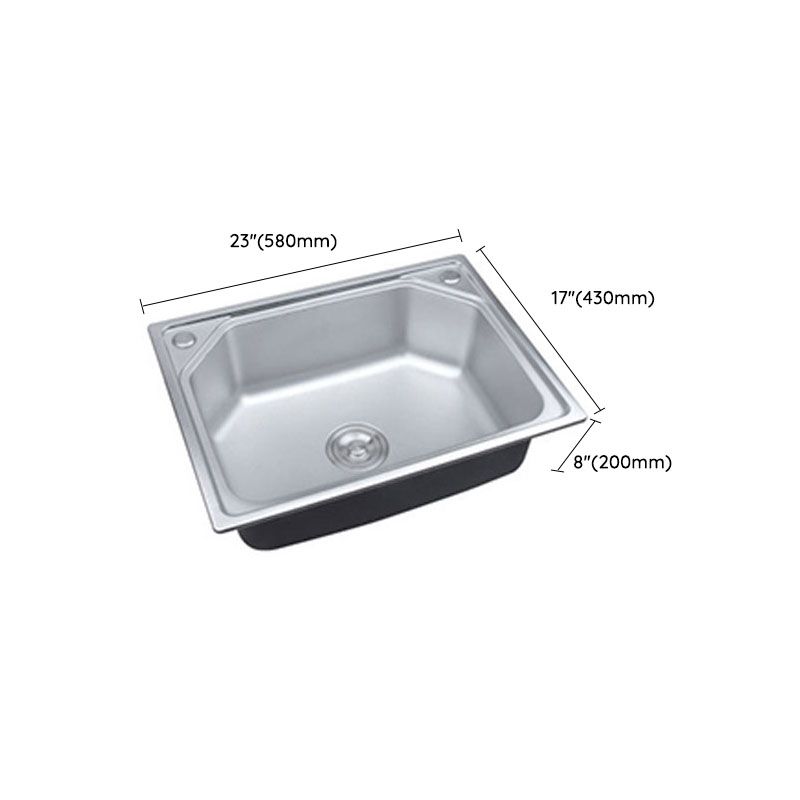 Modern Single Bowl Kitchen Sink Stainless Steel Sink with Basket Strainer Clearhalo 'Home Improvement' 'home_improvement' 'home_improvement_kitchen_sinks' 'Kitchen Remodel & Kitchen Fixtures' 'Kitchen Sinks & Faucet Components' 'Kitchen Sinks' 'kitchen_sinks' 1200x1200_72419b17-8acb-49ea-a897-a9c687700a03