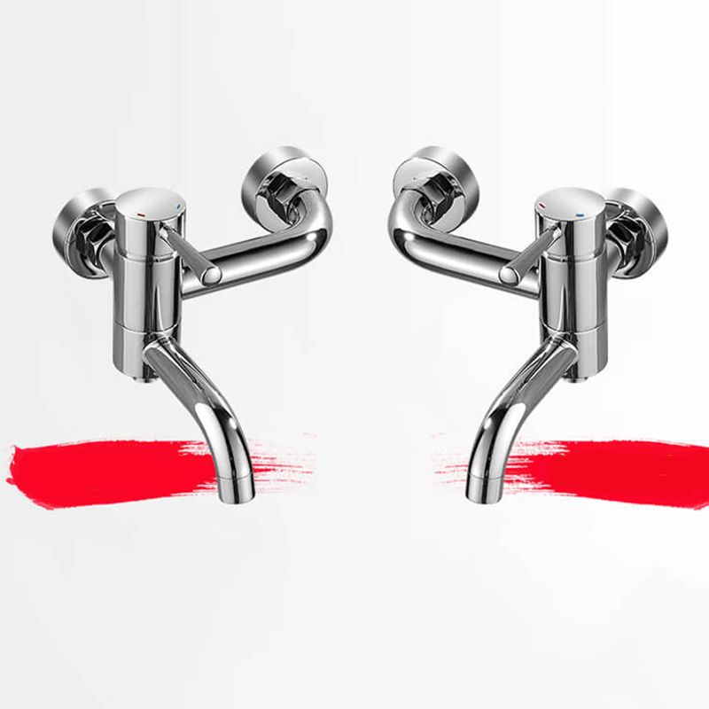 Popular Bathtub Faucet Swivel Spout Wall Mounted Tub Filler Trim Clearhalo 'Bathroom Remodel & Bathroom Fixtures' 'Bathtub Faucets' 'bathtub_faucets' 'Home Improvement' 'home_improvement' 'home_improvement_bathtub_faucets' 1200x1200_72637518-40a2-4424-b2da-dd52f58fcef1