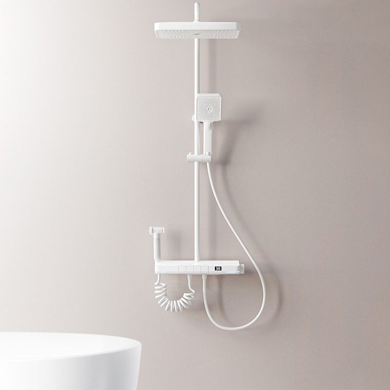 Modern Shower System Brass Slide Bar Included Wall Mounted Shower Set Clearhalo 'Bathroom Remodel & Bathroom Fixtures' 'Home Improvement' 'home_improvement' 'home_improvement_shower_faucets' 'Shower Faucets & Systems' 'shower_faucets' 'Showers & Bathtubs Plumbing' 'Showers & Bathtubs' 1200x1200_72b9bcd1-1f18-4ffd-a488-c30cc7f82519