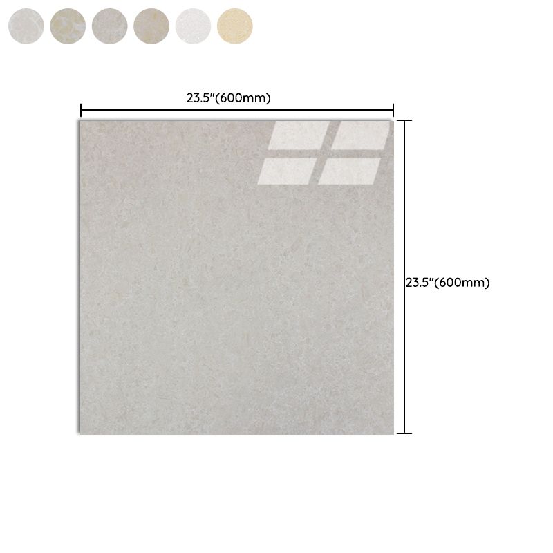 Modern Style Square Floor Tile Pure Color Straight Edge Waterproof Polished Floor Tile Clearhalo 'Floor Tiles & Wall Tiles' 'floor_tiles_wall_tiles' 'Flooring 'Home Improvement' 'home_improvement' 'home_improvement_floor_tiles_wall_tiles' Walls and Ceiling' 1200x1200_72d0c74e-6377-48f9-a7f3-f110826cbe09