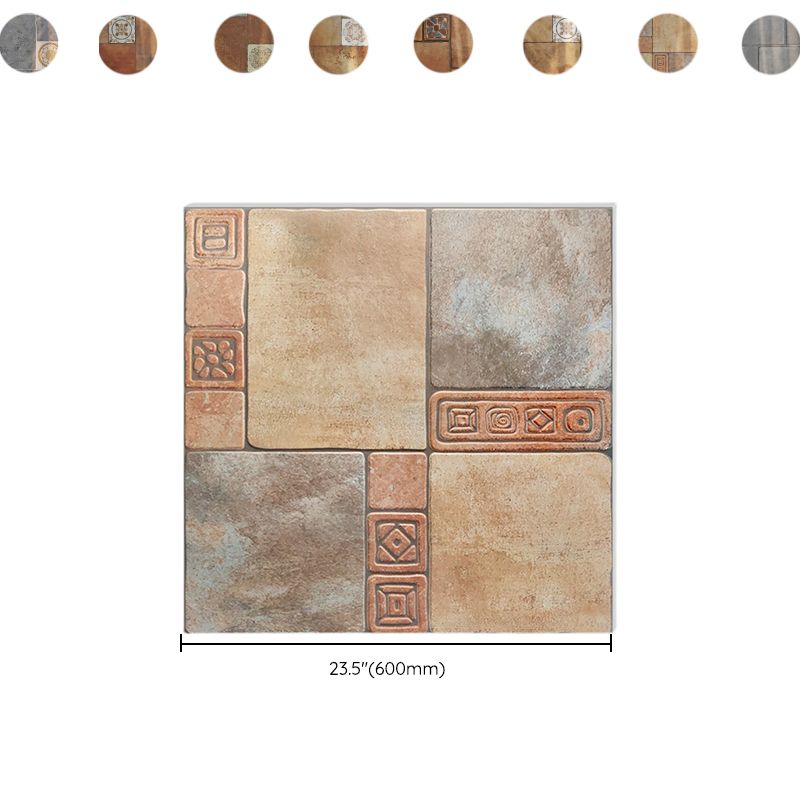 Square Floor Tile Straight Edge Singular Vintage Floor Tile for Outdoor Floor Clearhalo 'Floor Tiles & Wall Tiles' 'floor_tiles_wall_tiles' 'Flooring 'Home Improvement' 'home_improvement' 'home_improvement_floor_tiles_wall_tiles' Walls and Ceiling' 1200x1200_72daa501-fcf0-4a9d-8572-9f21ddc5ddd5