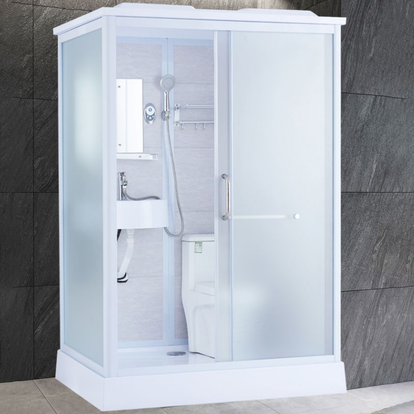 Rectangle Tempered Glass Shower Stall Semi-Frameless Shower Stall Clearhalo 'Bathroom Remodel & Bathroom Fixtures' 'Home Improvement' 'home_improvement' 'home_improvement_shower_stalls_enclosures' 'Shower Stalls & Enclosures' 'shower_stalls_enclosures' 'Showers & Bathtubs' 1200x1200_72dda895-6a9d-4ce4-b307-fc7e59dafcf0