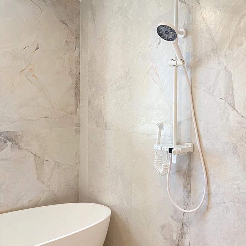 Rectangle White Singular Tile Marble Floor and Wall for Bathroom Clearhalo 'Floor Tiles & Wall Tiles' 'floor_tiles_wall_tiles' 'Flooring 'Home Improvement' 'home_improvement' 'home_improvement_floor_tiles_wall_tiles' Walls and Ceiling' 1200x1200_72de9700-3e2f-4646-be9a-47cd7d2fa2ed