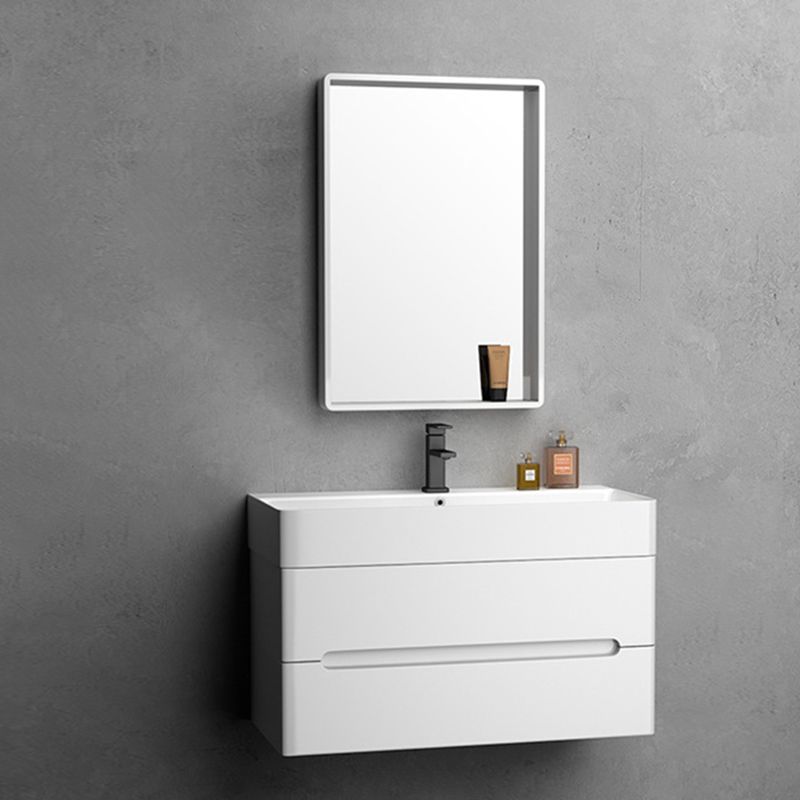Modern Wooden Sink Vanity White Wall Mount Bathroom Vanity Cabinet with Mirror Clearhalo 'Bathroom Remodel & Bathroom Fixtures' 'Bathroom Vanities' 'bathroom_vanities' 'Home Improvement' 'home_improvement' 'home_improvement_bathroom_vanities' 1200x1200_730683e2-7c11-4846-8890-0f611ef0b9c9