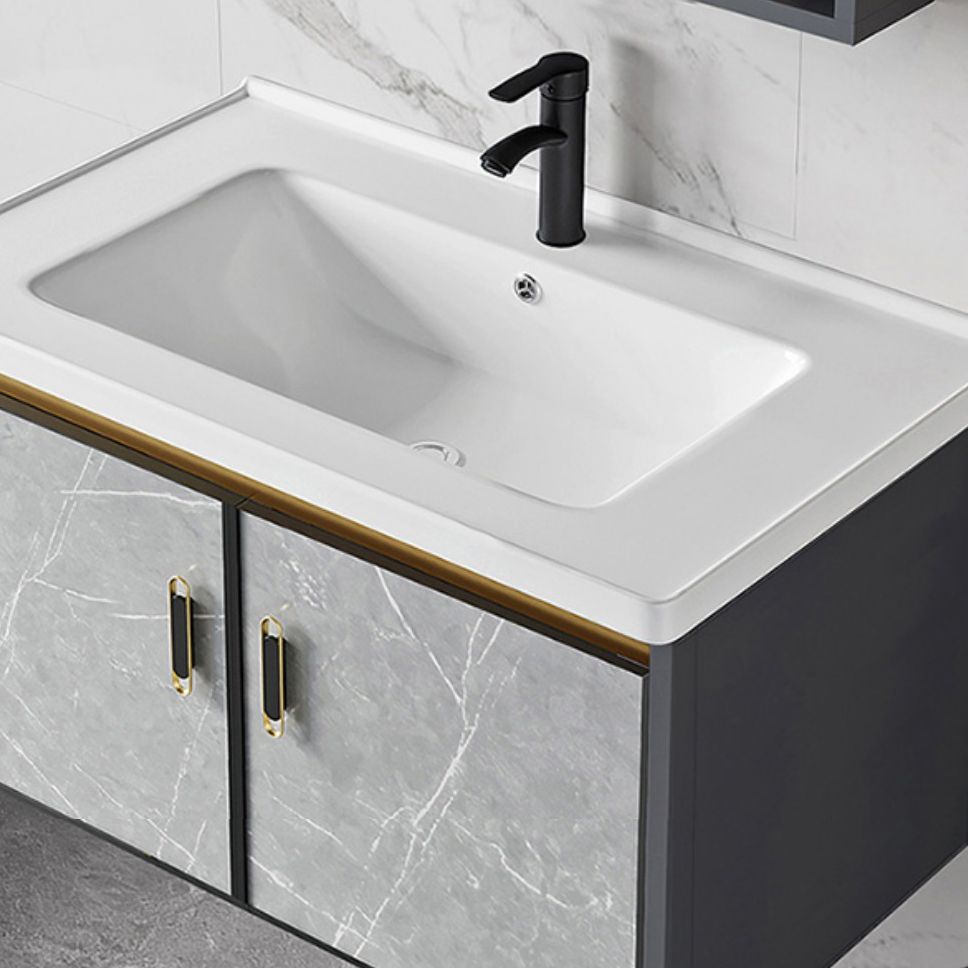 Modern Wall Mount Vanity Set Grey Closed Storage Sink Vanity for Bathroom Clearhalo 'Bathroom Remodel & Bathroom Fixtures' 'Bathroom Vanities' 'bathroom_vanities' 'Home Improvement' 'home_improvement' 'home_improvement_bathroom_vanities' 1200x1200_7307fad1-ad41-42f0-bb00-a7c8b2485f25