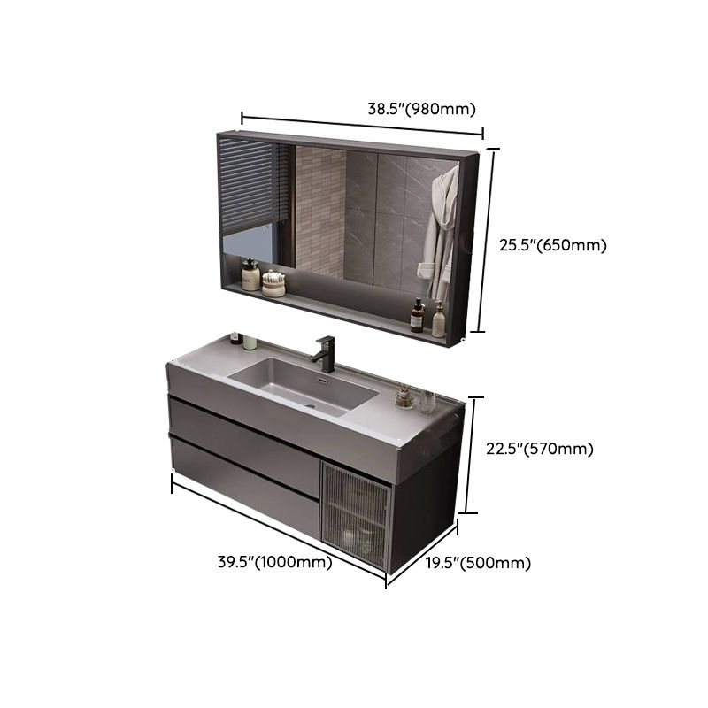 Overflow Bathroom Vanity Stone Mirror Waterproof Wall Mount Single Sink with 2 Drawers Clearhalo 'Bathroom Remodel & Bathroom Fixtures' 'Bathroom Vanities' 'bathroom_vanities' 'Home Improvement' 'home_improvement' 'home_improvement_bathroom_vanities' 1200x1200_73097514-1a69-4642-9287-4613f76470ec
