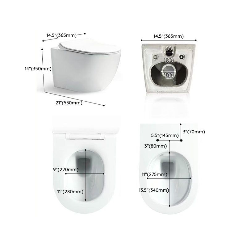 Wall-mounted Toilet Household In-wall Hidden Tank Soft-Close Seat Toilet Clearhalo 'Bathroom Remodel & Bathroom Fixtures' 'Home Improvement' 'home_improvement' 'home_improvement_toilets' 'Toilets & Bidets' 'Toilets' 1200x1200_73164e7b-38cb-420a-98b4-07d0e1e2b266